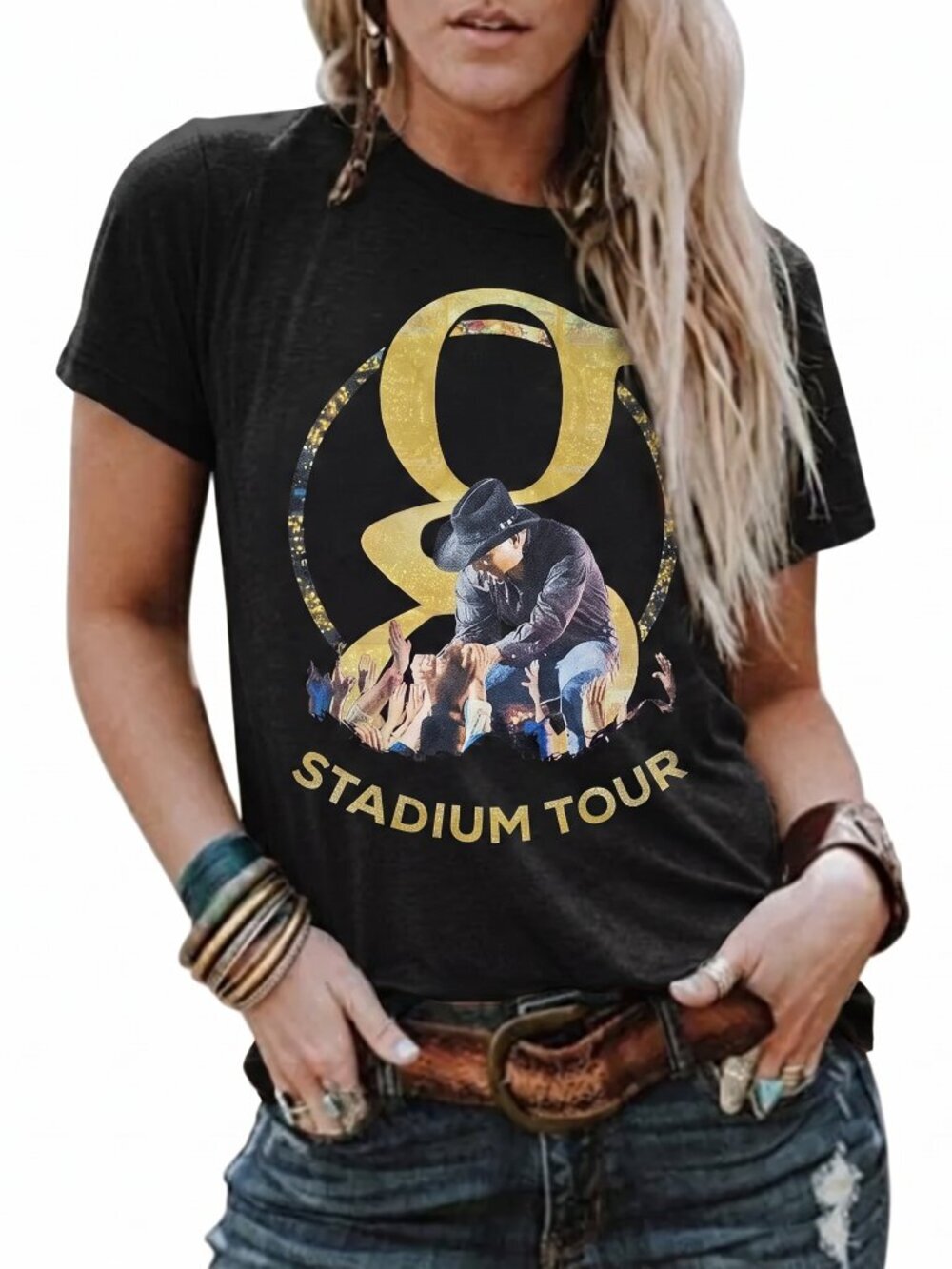Ladies Garth Brooks  band TShirt (LARGE)